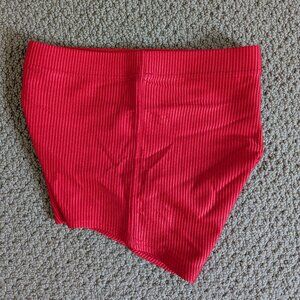 Vintage Bright Red High Waist Tight Shorts, Casall, Size L